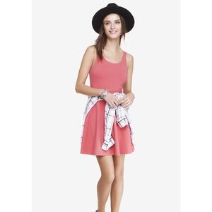 Coral/Pink Stretch Express Skater Dress